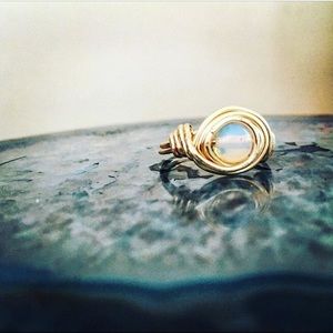 Gypsy opal ring hand made